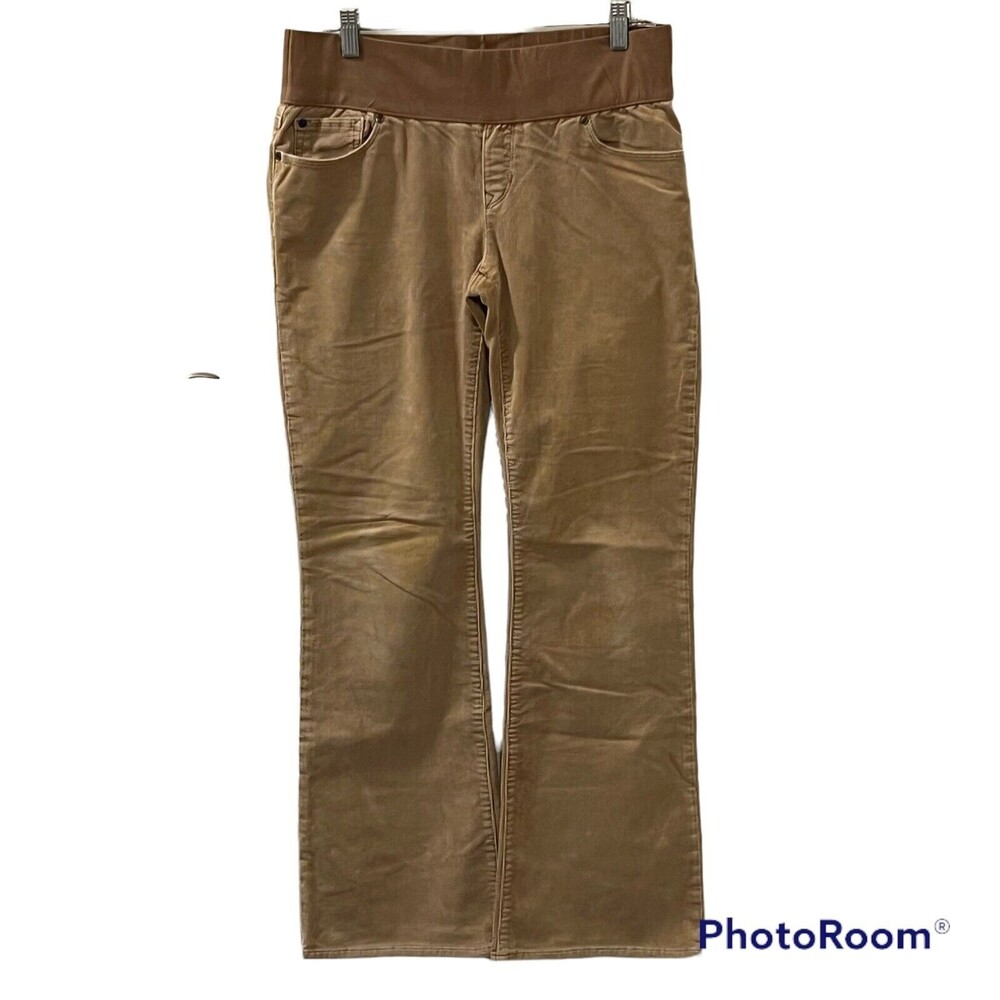 Gap 1969 Womens Maternity Sexy Boot Khaki Corduroy Pants Size 30/10R